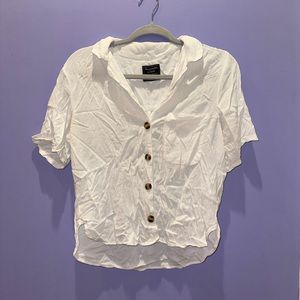 Abercrombie and Fitch white button-up top